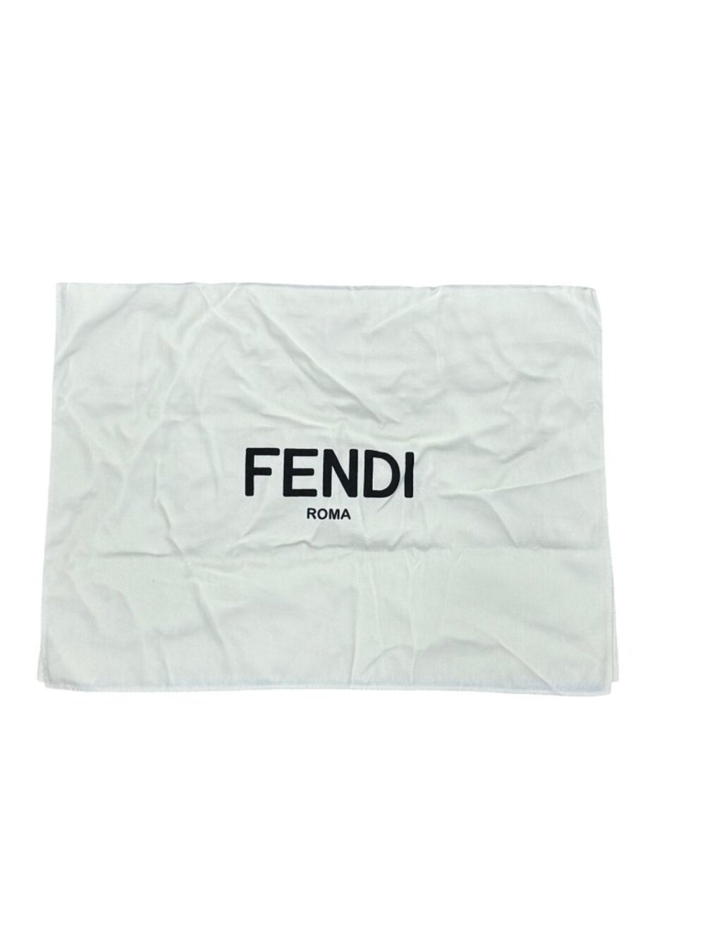 Fendi Roma White Cotton Dust Bag 17"x13" Clutch Purse Handbags Storage Authentic